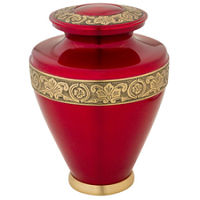 Carmina Shiny Red Brass Cremation Urn