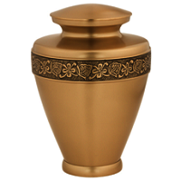 Carmina Shiny Red Brass Cremation Urn