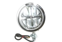 Clear Lens Led Fog Light Steel Chrome Housing 4.5' Car Motorcycle Universal Fit