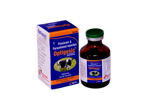 PIROXICAM +PARACETAMOL-30ML - Glass Bottle, Rubber Stopper | Pain Relief, Fever Reduction, Fast Acting, Veterinary Use