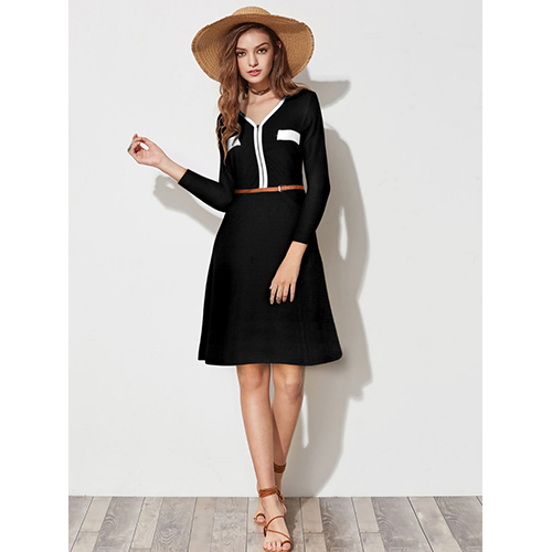 Black Ladies Loral Print Slip Dress