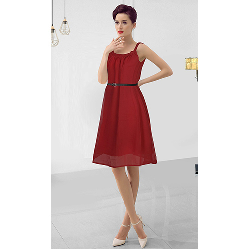 Ladies Red Short Wedding Dress