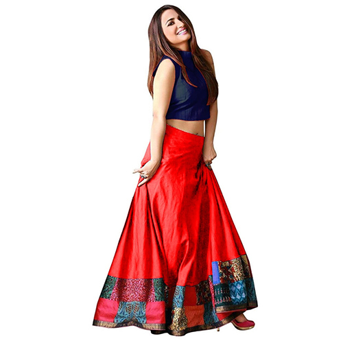 Quick Dry Ladies Red Ladies Silk Lehenga Choli