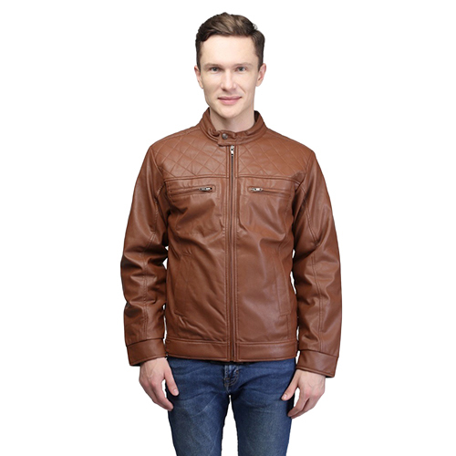 Mens Designer Brown Polyster Jacket Decoration Material: Cloths