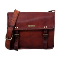Plain Brown Leather Sling Bag
