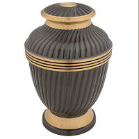 Gray Grenoble Brass Urn