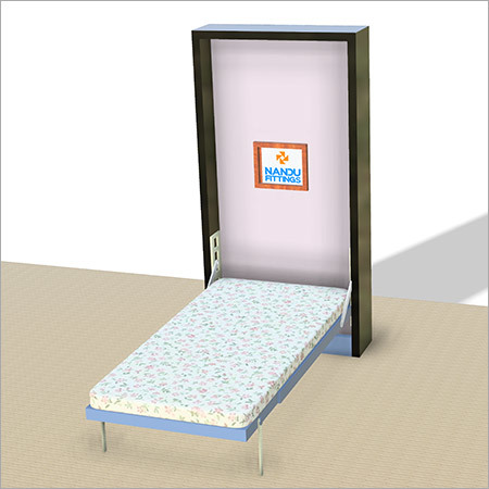 Single wall bed mechanism with Flat Bar Leg