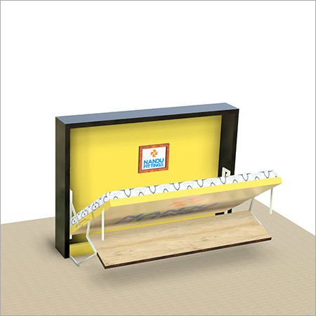 Single Horizontal wall bed mechanism with study table