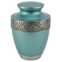 Regent Azure Blue Brass Urn