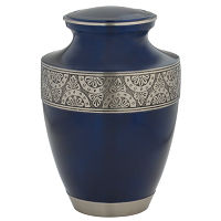 Regent Navy Blue Brass Urn