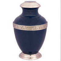 Callia Night Blue Brass Urn