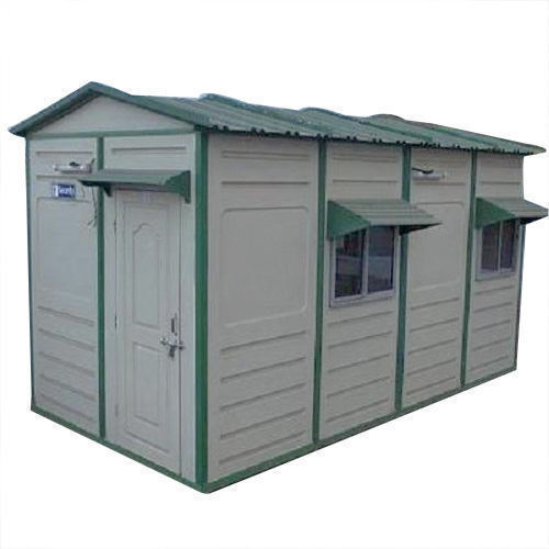 FRP Portable Cabin - Customizable Size, Single Sliding Window, Reinforced Floor, Weather Proof, PUF Insulation, Durable Build, Easy Install, Portable Design
