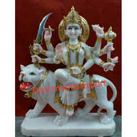 Mata Rani Statue - Handcrafted Marble, Custom Size , Multicolor Finish, Stain And Scratch Resistant, Hinduism Theme