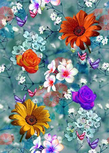 Fancy Digital Print Fabric - Cotton Material, Printed Pattern | Ideal for Ethnic Wear and Garment Exporters