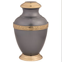 Callia Light Gray Brass Urn