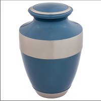 Augusta Blue Brass Cremation Urn