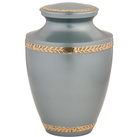 Augusta Pearl Gray Brass Urn