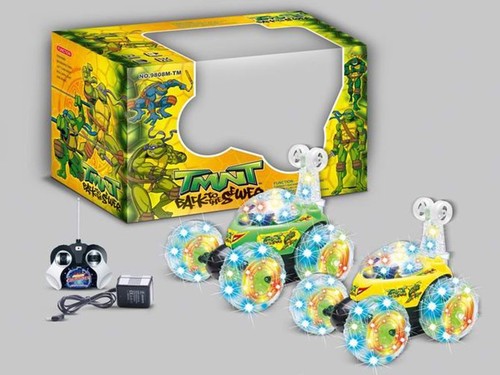 Teenage Mutant Ninja Turtles r/c stunt rolling car w/ light & music, battery incl.