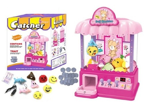 doll catcher machine w/ 8xdoll 1xUSB line 18xcoin 1xsticker