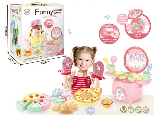 Battery Operated Cooker W/ Cake, Light & Music