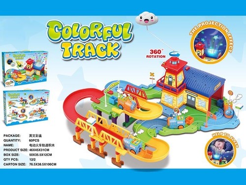 assembly train track w/ projector 60pcs