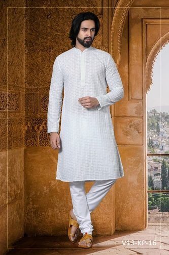 party wear white kurta pajama