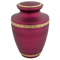 Mother of Pearl Wide Band Brass Urn