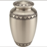 Albion White Mother of Pearl Urn