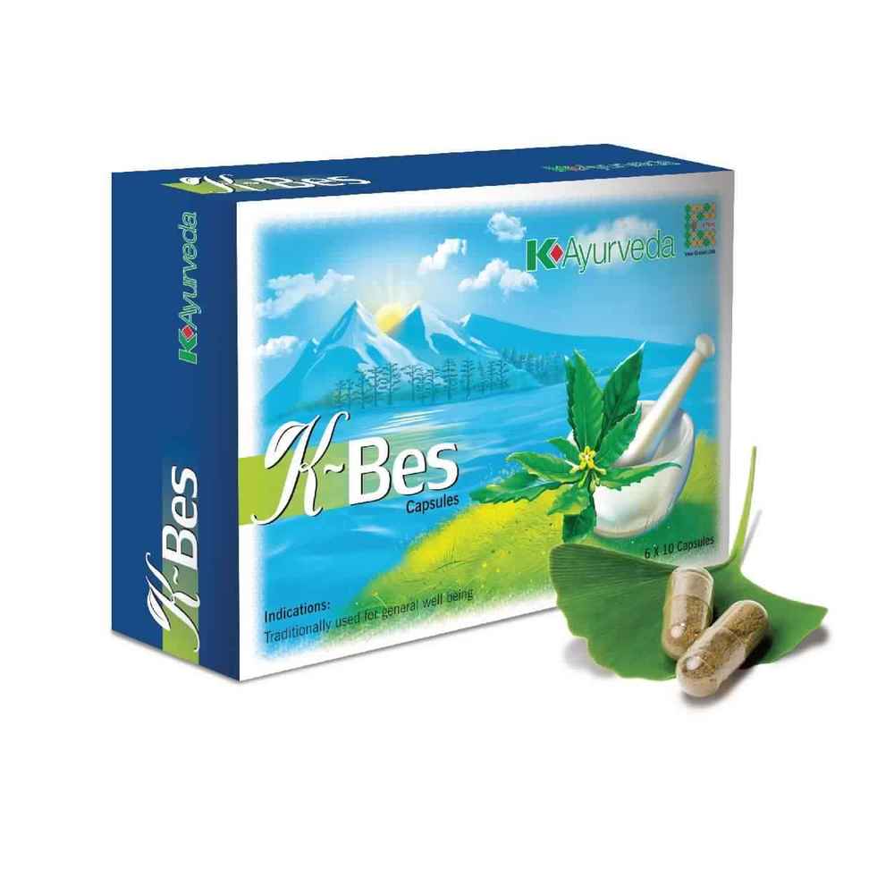 K-Bes - Ayurveda 6x10 Capsules | Supports Healthy Blood Sugar, Enhances Vitality, Aids Digestion, Reduces Stress, Boosts Flexibility