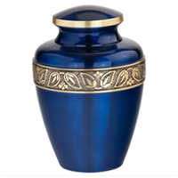 Linden Dark Blue Cremation Urn For Ashes