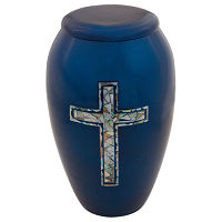 Blue Cross Cremation Urn