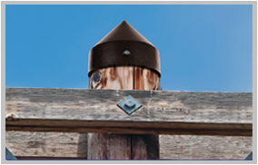 PVC Pole Cap and Dock Pile Cap - Round and Square (GRPC / GSPC)