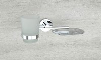 Chrome Plated Soap Dish With Tumbler Holder