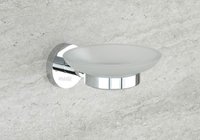 Chrome Plated Glass Soap Dish