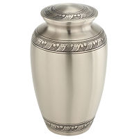 Pewter Feather Band Urn For Ashes