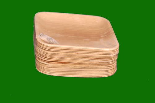 Areca Square Plate Shrink Pack with Silica Gel