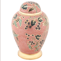 Birds & Blossoms Adult Urn in Pink