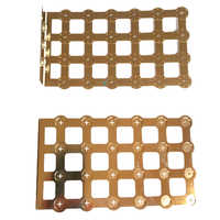 Rectangular 4x6 Copper Nickel Lithium Battery Bus Bar Connector