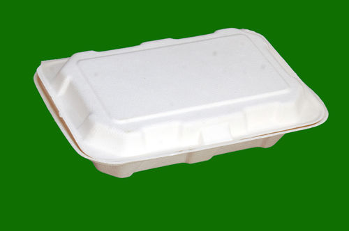 Sugarcane Bagasse E Clamshell Box 10 x 6.5 Bottom and 9.5 x 6 Top