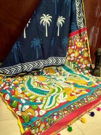 Block Print Cotton Fancy Saree