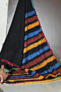 Bagru Print Cotton Fancy Saree