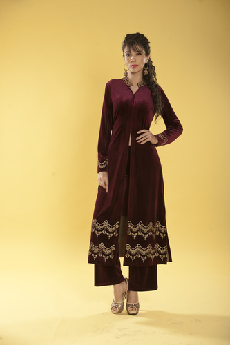 designs of velvet kurti, designs of velvet kurti Suppliers and  Manufacturers at