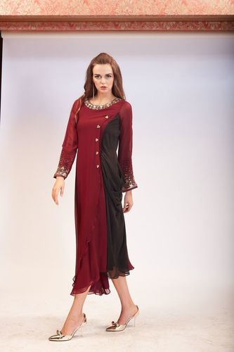 One Sided Cowl Kurti