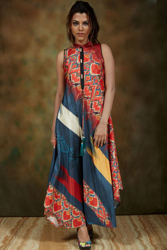 Digital Print Kurti In Silk