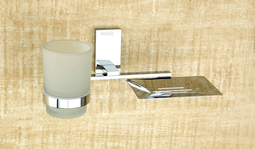 CP Soap Dish With Tumbler Holder By RIDDHI BRASS INDUSTRIES