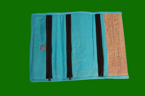 Banana Fiber Ladies Purse 3 Compartment 8.5 x 11.5