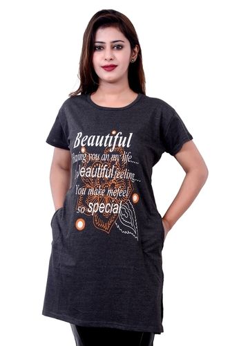 Dark Gray Women T-shirt