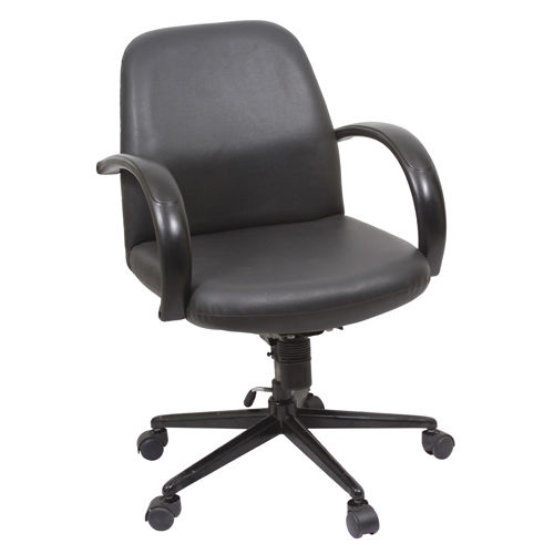 Revolving Computer Chairs - Ergonomic Design, Adjustable Height and Armrests, Sleek Black Finish