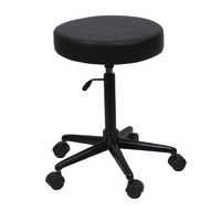 Revolving Bar Stool - Metal And Pu Leather, 16.5" X 16.5" X 18.5"-24.5" , 250 Lbs Weight Capacity, 360 Degree Rotation, 5 Castor Wheels, Adjustable Height, Contemporary Design