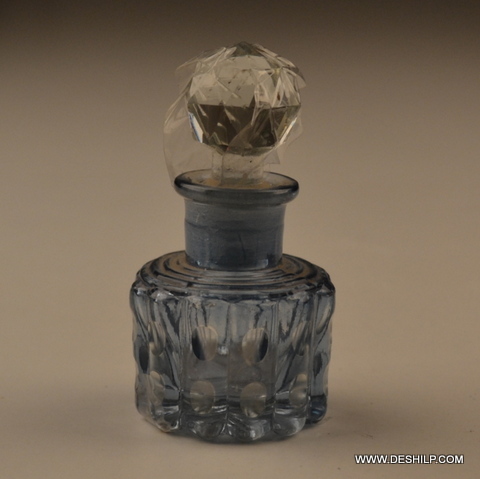 SMALL AND ANTIQUE CUT GLASS DECANTER
